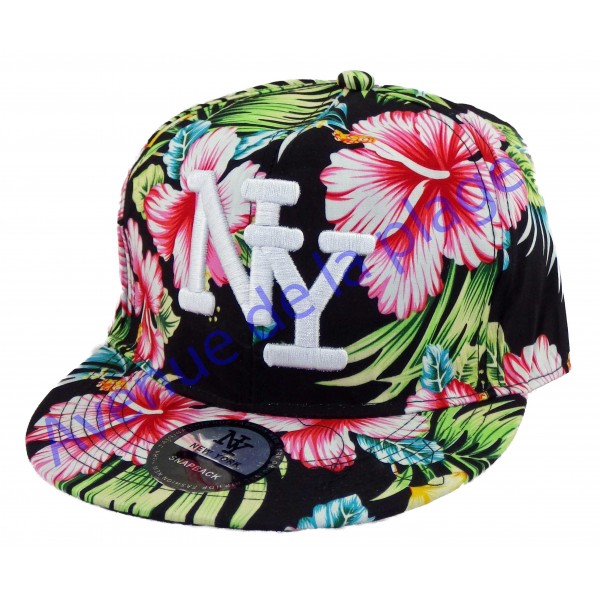 casquette ny femme fleurie