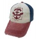 Casquette Maritime Original style usée rouge et bleue B