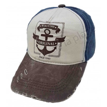 Casquette Maritime Original style usée bleue et kaki C