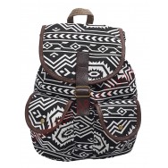 Sac à dos femme Aztèque noir et blanc