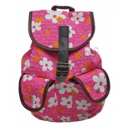 Sac à dos femme rose et fleurs