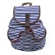 Sac à dos femme rayé bleu et blanc