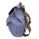 Sac à dos femme rayé bleu et blanc