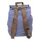 Sac à dos femme rayé bleu et blanc