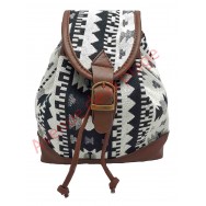 Mini sac à dos Maya noir et blanc