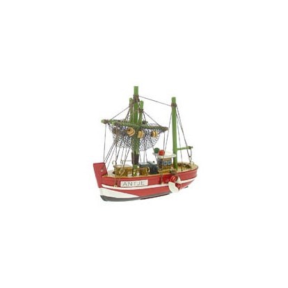 Maquette chalutier "Antje" 16 cm rouge.