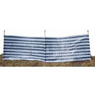 Paravent de plage bleu marine et blanc 300 x 90 cm