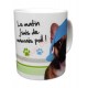 Mug chien Bouledogue Français "Le matin j'suis de mauvais poil"