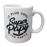 Mug cadeau "Super Papy le plus cool"