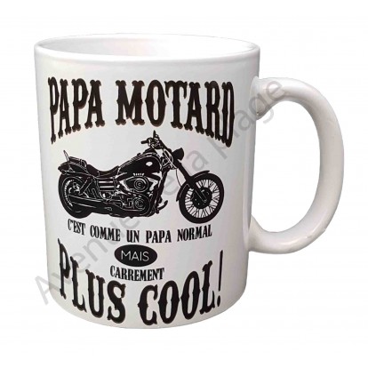Mug humoristique "Papa Motard"