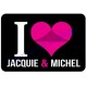 Plaque de porte I love Jacquie et Michel