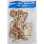 Filet de pêche corde 150 x 100 cm avec flotteurs