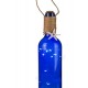 Bouteille bleue en verre lumineuse