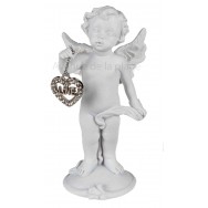Figurine ange avec coeur métal A