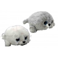 Peluche bébé phoque yeux brillants 20 cm