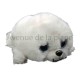 Peluche bébé phoque blanc aux yeux brillants 20 cm