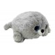 Peluche bébé phoque gris aux yeux brillants 20 cm