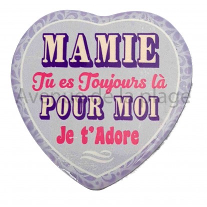 Magnet Coeur Mamie je t'adore