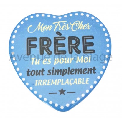 Magnet Coeur Mon Frère