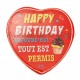 Magnet Coeur Happy Birthday
