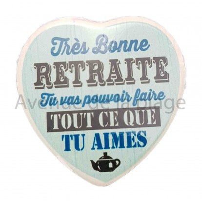 Magnet Coeur Bonne Retraite