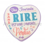 Magnet Coeur Une journée sans rire