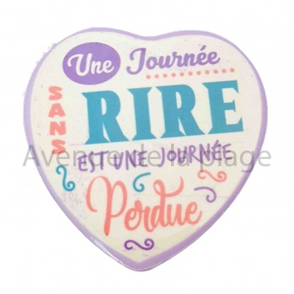 Magnet Coeur Une journée sans rire