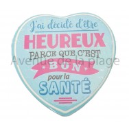 Magnet Coeur J'ai décidé d'être heureux