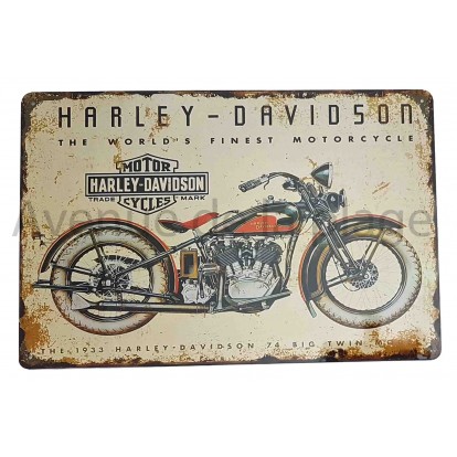 Plaque vintage Harley Davidson