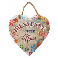 Coeur message Bienvenue chez Nous
