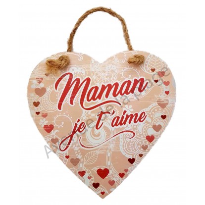 Coeur message "Maman je t'aime"