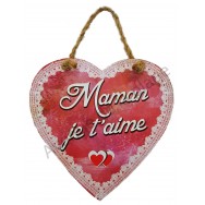 Coeur à suspendre "Maman je t'aime"