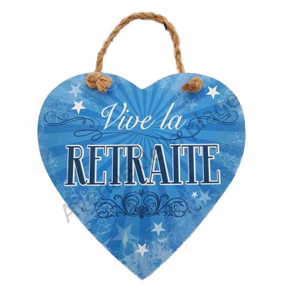Coeur message "Vive la retraite"