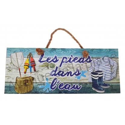 Panneau Les pieds dans l'eau