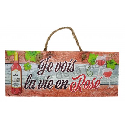 Panneau Je vois la vie en Rosé