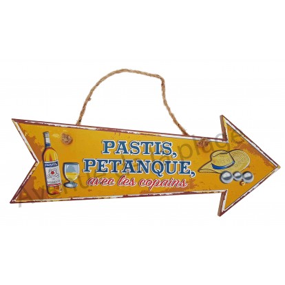 Flèche décorative Pastis, Pétanque, avec les copains
