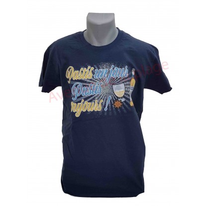 T-shirt humoristique "Pastis un jour Pastis toujours !"