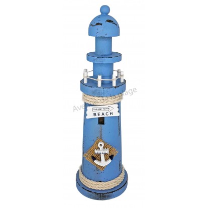 Phare marin décoratif bleu 29 cm