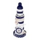 Phare décoratif en bois 13 cm avec barre à roue, C