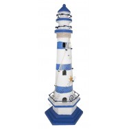 Phare marin décoratif en bois 54 cm