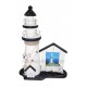 Phare marin avec cadre photo cabine de plage