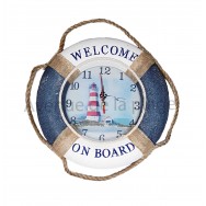Pendule bouée "Welcome on board" avec le phare