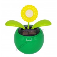 Fleur jaune solaire qui se balance A