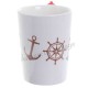 Mug anse phare marin rouge et blanc