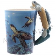 Mug anse tortue de mer