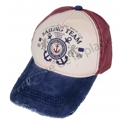 Casquette Sailing Team style usée B
