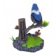Oiseau bleu sur branche sonore