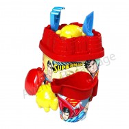 Seau de plage château Superman avec accessoires
