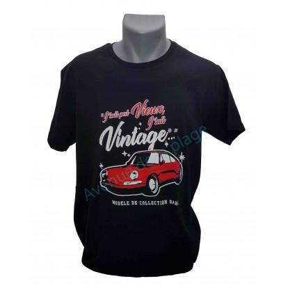 T-shirt humoristique "J'suis pas vieux, J'suis vintage"