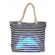 Sac de plage marinière brillante
